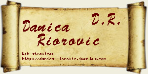 Danica Riorović vizit kartica